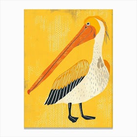 Yellow Pelican 2 Canvas Print