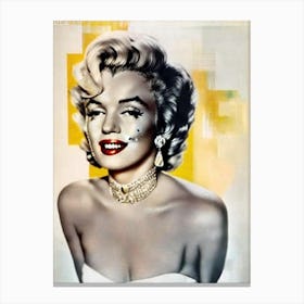 Marilyn Monroe Retro Collage Movies Canvas Print