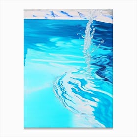 Swimming Pool Splash Water Waterscape Marble Acrylic Painting 2 Canvas Print