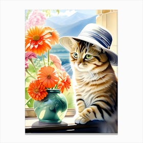 Cat In A Hat 1 Canvas Print