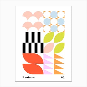 Geometric Bauhaus Poster 3 Canvas Print