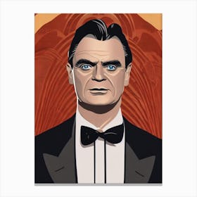 James Cagney Illustration Movies Canvas Print
