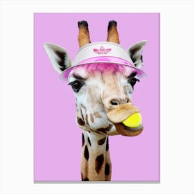Tennis Giraffee Canvas Print