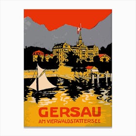 Gersau, City Port, Switzerland Canvas Print