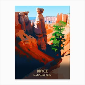 Bryce Canyon Park Travel Poster Matisse Style 3 Canvas Print