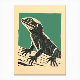 Gila Lizard Bold Block 1 Canvas Print