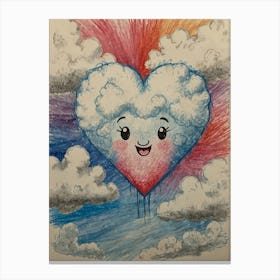 Heart Shaped Cloud 1 Canvas Print