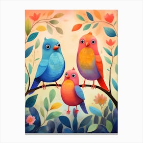 Family Of Birds Canvas Print