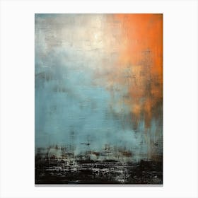 Orange And Teal Abstract Painting 3 Canvas Print