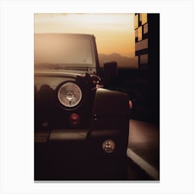 Jeep Wrangler Sunrise Canvas Print