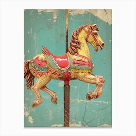 Carousel Horse Kitsch Collage 1 Canvas Print