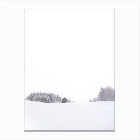 Snowy Landscape Minimal Stampe su tela