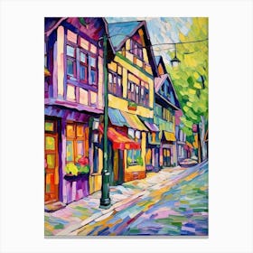 Leavenworth Washington Pointillism 3 Canvas Print