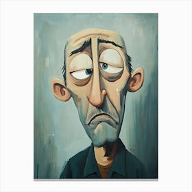 Sad Old Man Canvas Print