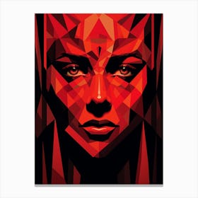 Abstract Geometric Lady 3 Canvas Print