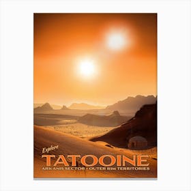 Tatooine Travel Poster Canvas Print