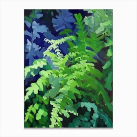 Himalayan Maidenhair Fern Cézanne Style Canvas Print