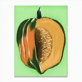 Acorn squash, fruit and vegetables, food, illustration, cooking, wall art Canvas Print