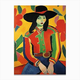 Matisse Inspired Fashion Cowgirl 1 Canvas Print