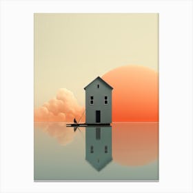 House On Water Canvas Print