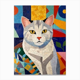 Mosaic Cat 2 Canvas Print