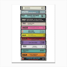 David Bowie - Collected Albums - Cassette Print Canvas Print