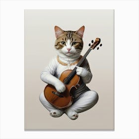 Cat Playing Violin Cat lover Canvas Print