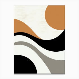 Dreamscape Of Beige Bauhaus Canvas Print