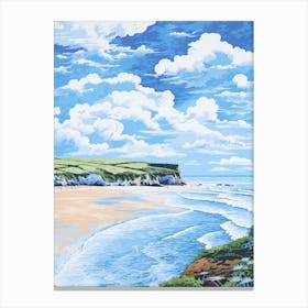 Barafundle Bay Beach Pembrokeshire Wales 1 Canvas Print
