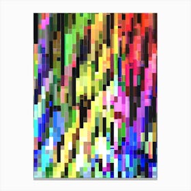 Abstract Pixel Art Canvas Print