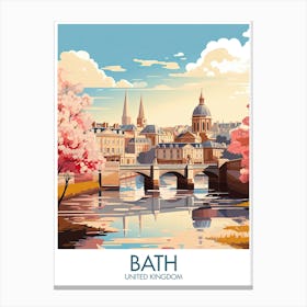 Bath Travel Print United Kingdom Gift Canvas Print