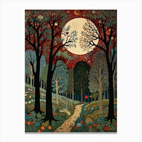 William Morris Full Moon In The Woods 4 Canvas Print