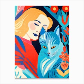 Blue Cat 1 Canvas Print