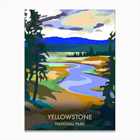 Yellowstone National Park Travel Poster Matisse Style 4 Canvas Print