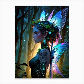 Fairy Girl In The Forest 1 Canvas Print