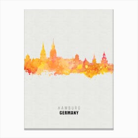 Hamburg Germany City watercolor Canvas Print