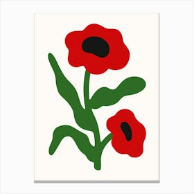 Poppies Flowers Poster Canvas Print