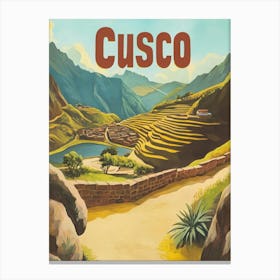 Aihrgdesign A Mid Century Modern Travel Poster For Cusco Show 0baaad06 6307 44e6 A04e 147930b6cce7 2 Canvas Print