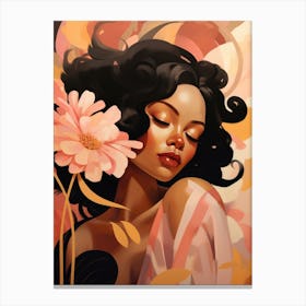 Portrait Of A Black Woman Canvas Print