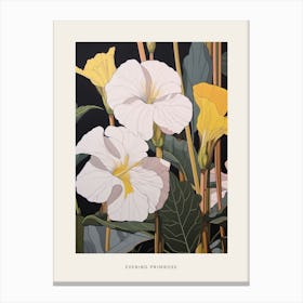 Flower Illustration Evening Primrose 1 Poster Canvas Print