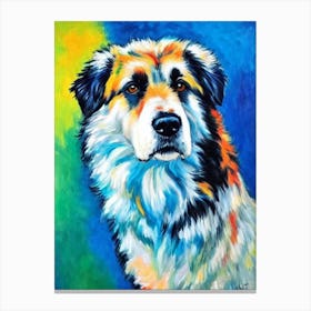 Belgian Sheepdog Fauvist Style dog Canvas Print