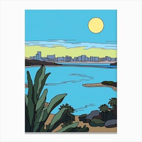Minimal Design Style Of San Diego California, Usa 1 Canvas Print