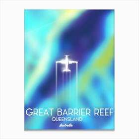 Great Barrier Reef Queensland Travel map Canvas Print