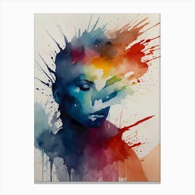 Watercolor Of A Woman 16 Canvas Print