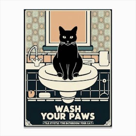 Wash Your Paws 12 Canvas Print