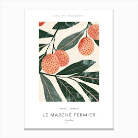 Lychee Le Marche Fermier Poster 2 Canvas Print