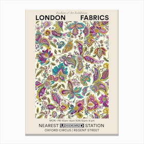 Poster Iris Impress London Fabrics Floral Pattern 3 Canvas Print