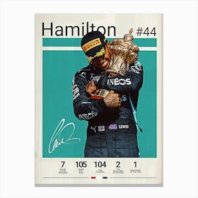 Lewis Hamilton 6 Canvas Print