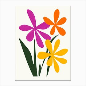 Flowers On A White Background 31 Canvas Print