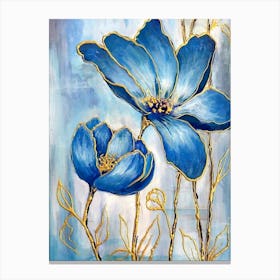 Blue Flowers 1 Canvas Print